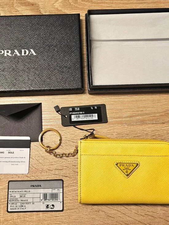 Prada Saffiano Leather Key & Coin Purse - Picture 3 of 9